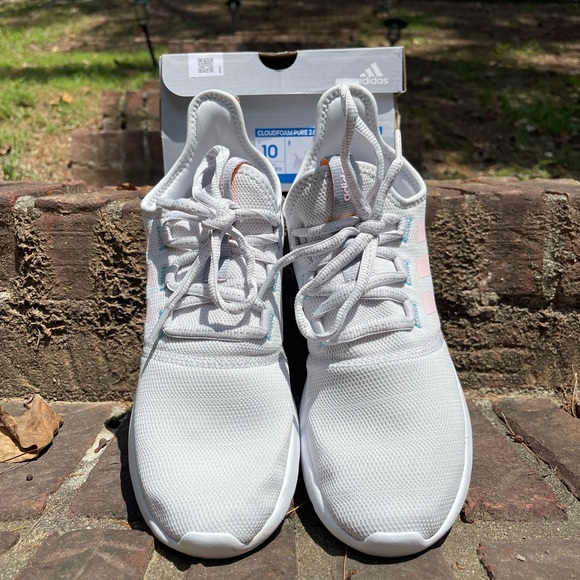 Women’s adidas CloudFoam Pure 2.0 Grey/Pink Size 10 - Picture 5 of 11